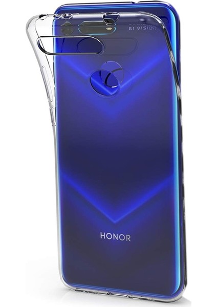 Huawei honor View 20 Kılıf Süper Silikon+Nano Glass Şeffaf