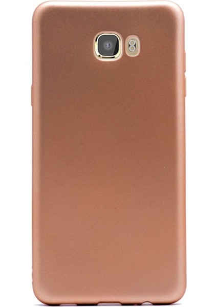 Samsung Galaxy C5 Pro Kılıf Premier Silikon Kılıf Gold