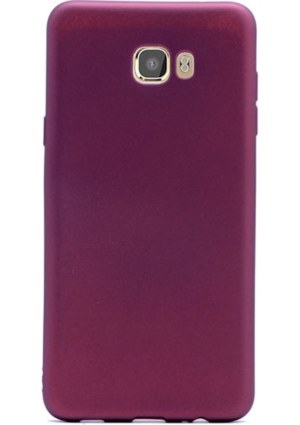 Samsung Galaxy C5 Pro Kılıf Premier Silikon Kılıf Mürdüm
