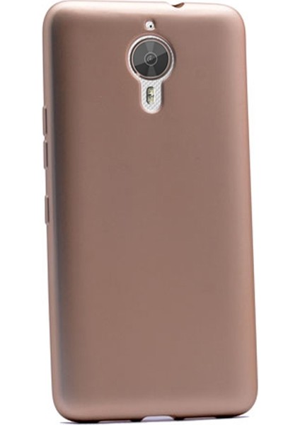 General Mobile GM5 Plus Kılıf Premier Silikon Kılıf Mat Kılıf Gold