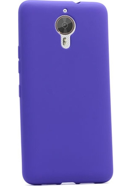 General Mobile GM5 Plus Kılıf Premier Silikon+Nano Glass Koruyucu Mor
