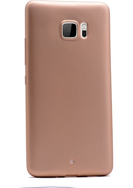 HTC U Ultra Kılıf Premier Silikon Kılıf Esnek Kılıf Mat Kılıf Gold