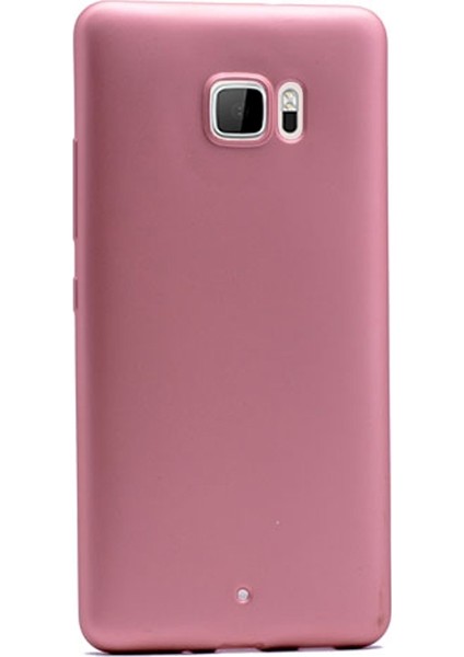 HTC U Ultra Kılıf Premier Silikon Kılıf+Nano Glass Ekran Koruyucu Bronz