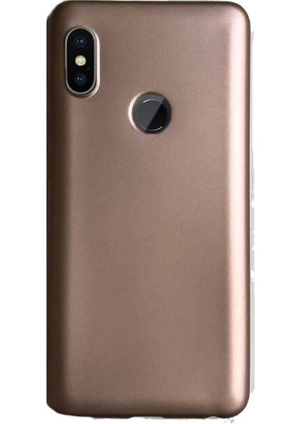 Xiaomi RedMi Note 5 Pro Kılıf Premier Silikon Kılıf+Nano Glass Bronz