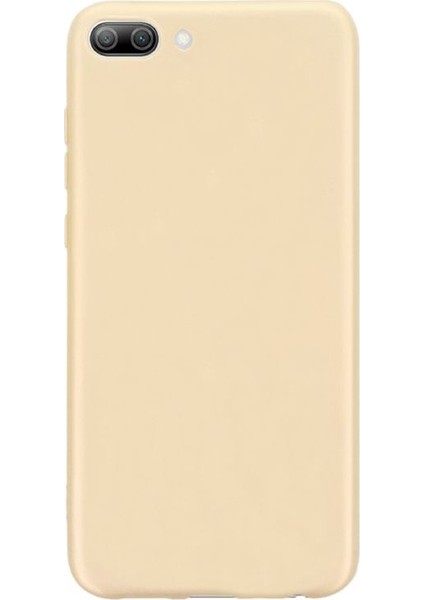 Huawei Honor 10 Kılıf Premier Silikon+Nano Ekran Koruma Gold