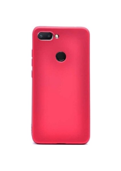 Xiaomi Redmi 6 Kılıf Premier Silikon Esnek Koruma+Nano Glass Kırmızı