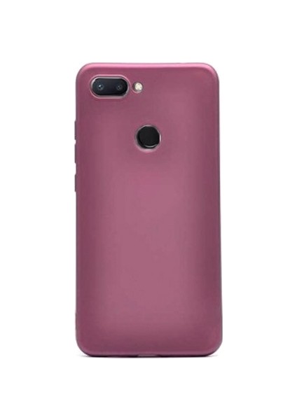 Xiaomi Redmi 6 Kılıf Premier Silikon Esnek Koruma+Nano Glass Mürdüm