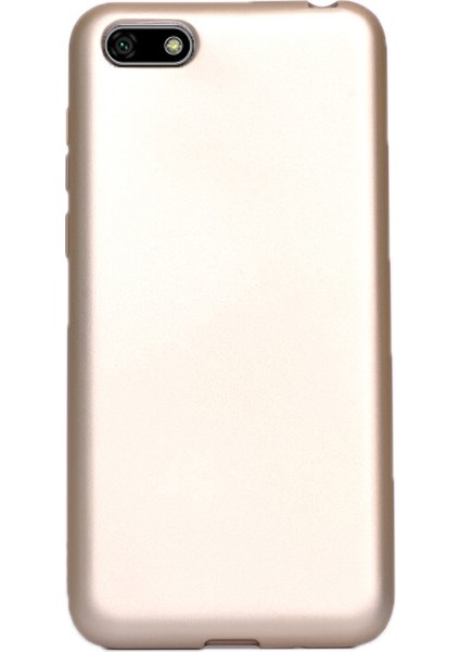 Huawei Y5 2018 Kılıf Premier Silikon Esnek Arka Koruma Gold
