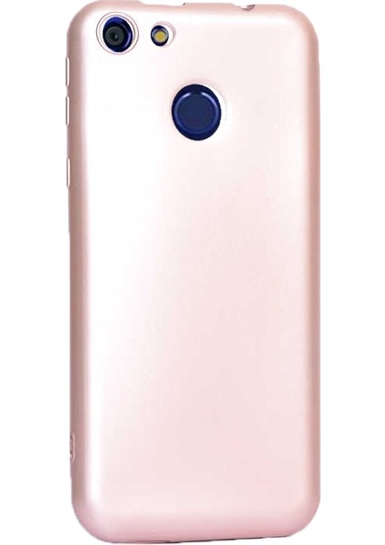 Vestel Venus E4 Kılıf Premier Silikon Esnek Koruma+Nano Glass Bronz