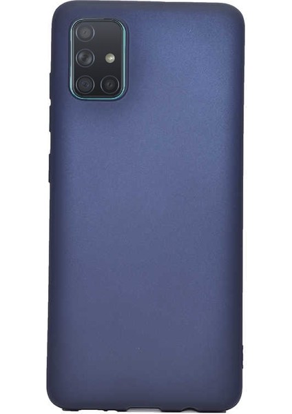 Samsung Galaxy A71 Kılıf Premier Silikon Esnek Koruma Lacivert