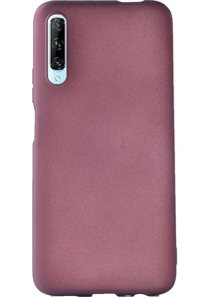 Huawei P Smart Pro 2019 Kılıf Premier Silikon Mat +Nano Glass Mürdüm