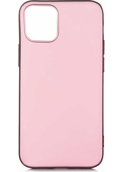 Apple iPhone 12 Kılıf Premier Mat Silikon Esnek Koruma+Nano Glass Bronz