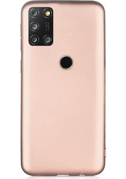 Alcatel 3x 2020 Kılıf Premier Mat Silikon Esnek Koruma+Nano Glass Bronz