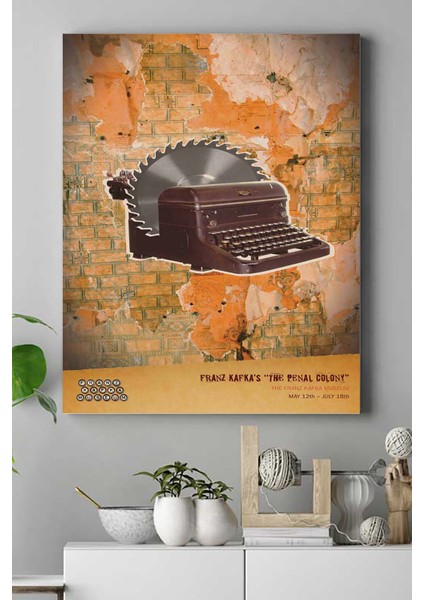 Franz Kafka Daktilo Kanvas Tablo 21 x 30 cm