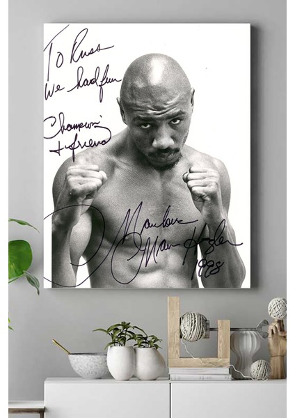 Marvin Hagler Dövüş Kanvas Tablo 21 x 30 cm