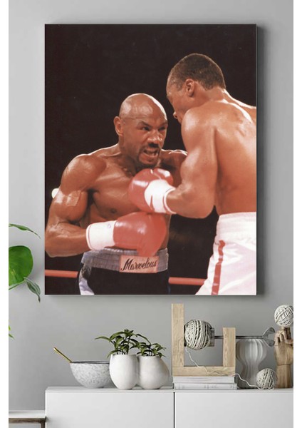 Marvin Hagler Dövüş Kanvas Tablo 2 21 x 30 cm