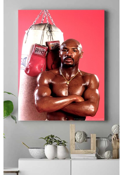 Marvin Hagler Dövüş Kanvas Tablo 3 40 x 60 cm