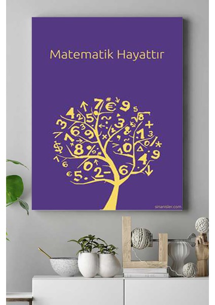 Matematik Hayattır Eğitim Kanvas Tablo 30 x 40 cm