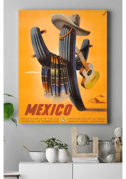 Meksika Vintage Manzara Kanvas Tablo 2 21 x 30 cm