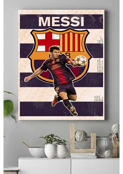 Lionel Messi Futbol Kanvas Tablo 21 x 30 cm