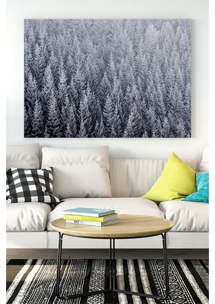 Kış Kar Manzara Kanvas Tablo 5 21 x 30 cm