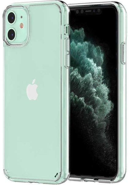 Apple iPhone 11 Kılıf Coss Sert Kapak+Nano Glass Şeffaf