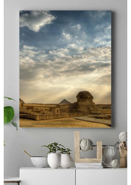 Mısır Piramitler Manzara Kanvas Tablo 21 x 30 cm
