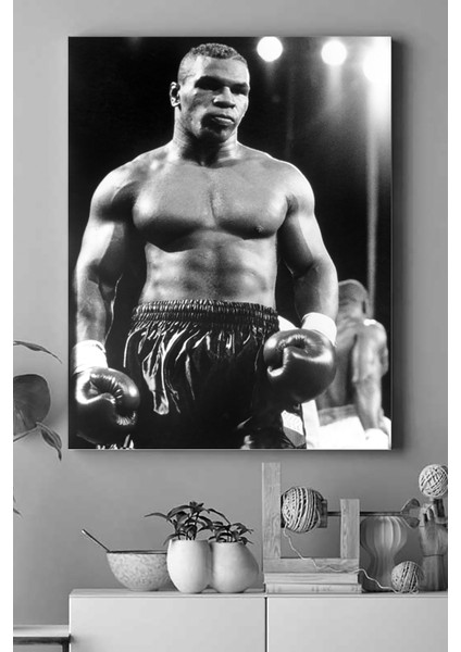 Mike Tyson Dövüş Kanvas Tablo 3 21 x 30 cm