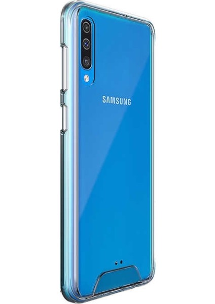 Samsung Galaxy A30s Kılıf Gard Nitro Sert Silikon+Nano Glass Şeffaf