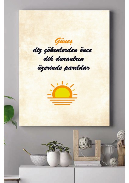 Güneş Motivasyon Kanvas Tablo 21 x 30 cm