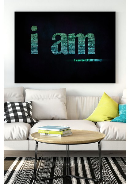 I am Motivasyon Kanvas Tablo 21 x 30 cm