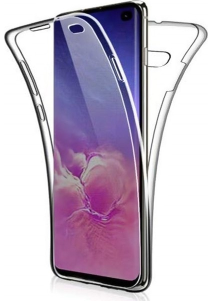 Samsung Galaxy S10+ Plus Kılıf Ön Arka Silikon Koruma Şeffaf