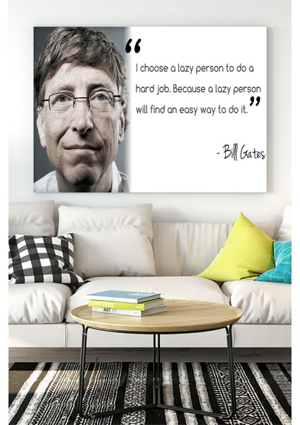 Bill Gates Girisimcilik Kanvas Tablo 21 x 30 cm