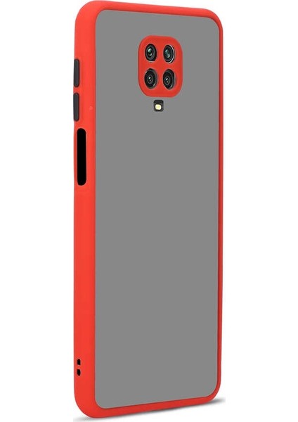 Xiaomi Redmi Note 9 Pro Kılıf Hux Kamera Korumalı Silikon Kırmızı