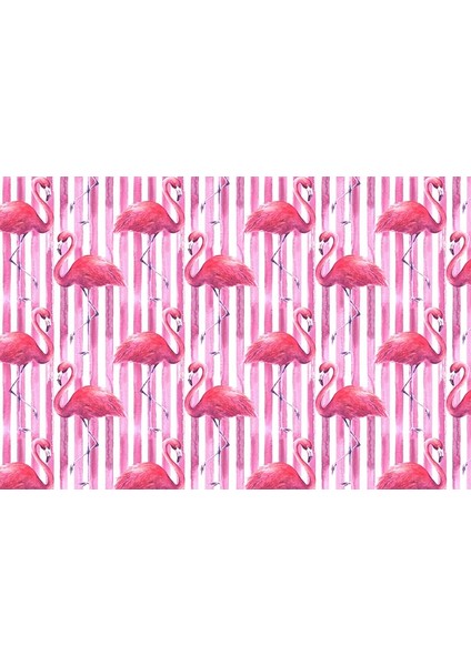 Pembe Çizgiler ve Flamingolar Duvar Kağıdı fiyatları