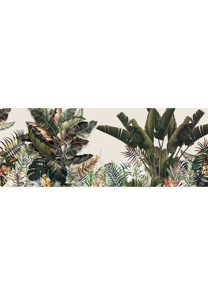 Panoramik Tropikal Ağaçlar ve Yapraklar Özel Tasarım Duvar Kağıdı fiyatları
