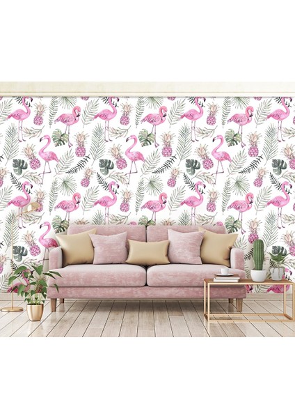 Flamingo Desenli Duvar Kağıdı