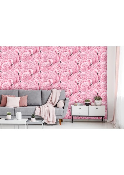 Flamingo Desenli Duvar Kağıdı