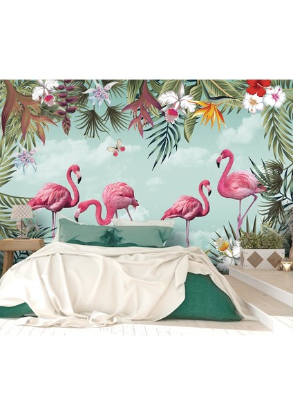 Flamingo Desenli Duvar Kağıdı