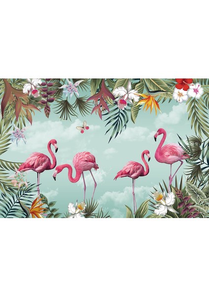 Flamingo Desenli Duvar Kağıdı