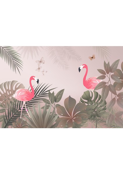 Flamingo Desenli Duvar Kağıdı