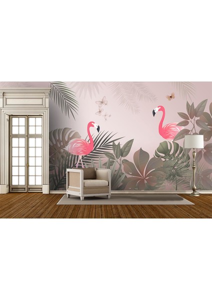 Flamingo Desenli Duvar Kağıdı