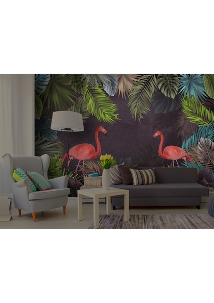 Flamingo Desenli Duvar Kağıdı