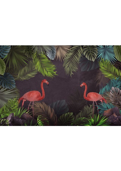 Flamingo Desenli Duvar Kağıdı