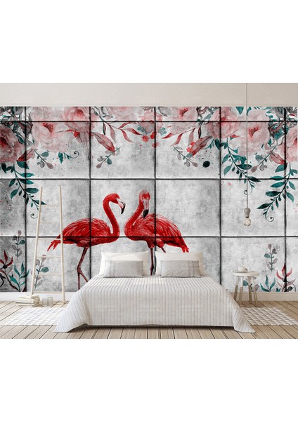 Flamingo Desenli Duvar Kağıdı