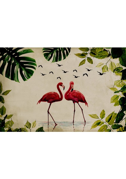 Flamingo Desenli Duvar Kağıdı