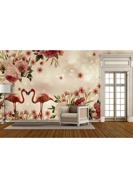 Flamingo Desenli Duvar Kağıdı