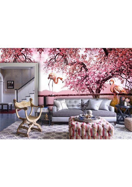 Flamingo Desenli Duvar Kağıdı