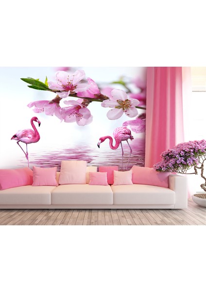 Flamingo Desenli Duvar Kağıdı