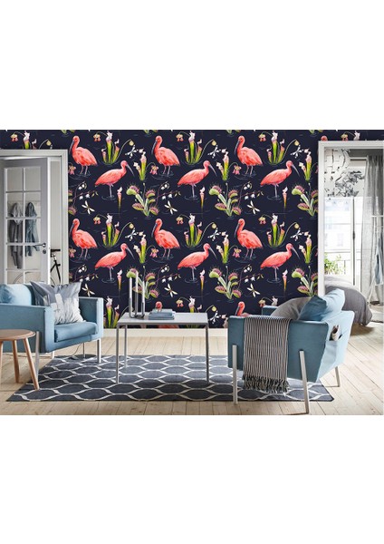 Flamingo Desenli Duvar Kağıdı